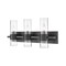 Z-Lite Lawson 3 Light Vanity, Matte Black & Clear 343-3V-MB - alternate 1
